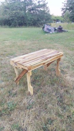 Handcrafted Bench / Table 100% Recycled Materials