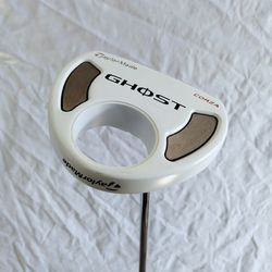TaylorMade Corza Ghost Long Mallet Putter RH 48" in Steel Shaft Broomstick Style w/ Headcover 