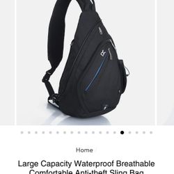 Travel Anti-Theft Black Sling Bag