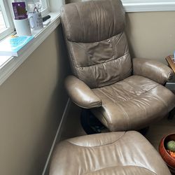 Prove improvement!  Leather chair/ottoman