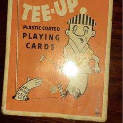 Vintage Tee-up, Drink-up, And Bowl-up Playing Cards.