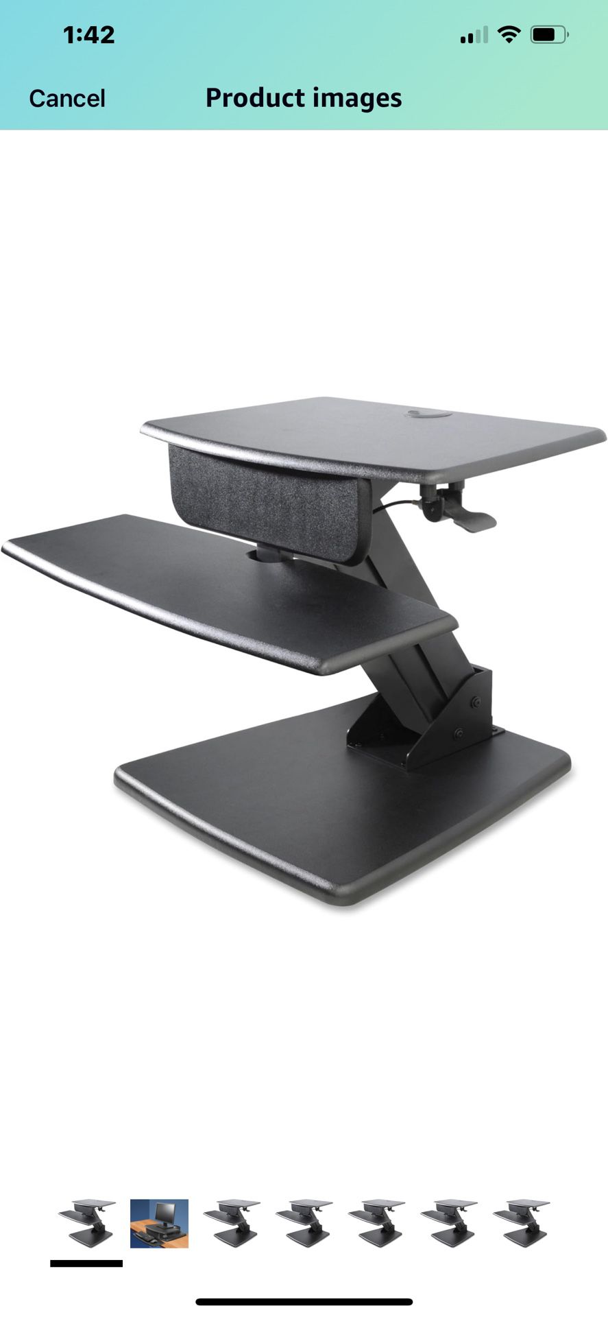 KANTEK  Desktop sit to stand workstation, black (sts810)