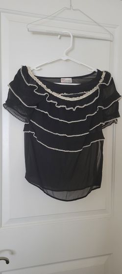 Designer Red Valentino Lace Silk Blouse