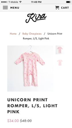 Kira Unicorn onesie