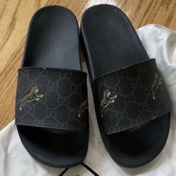 🔥 GUCCI Men's Black Slide Sandals - NEW