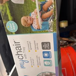 My Chair With Tray Color Aqua 