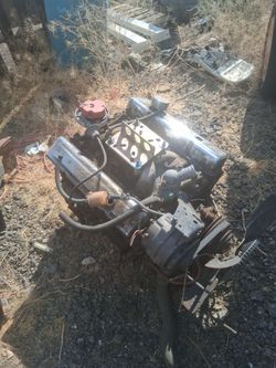 350 Chevy motor and transmission