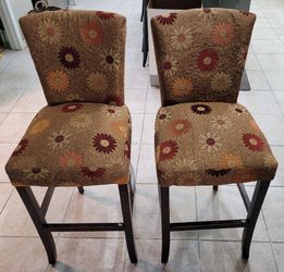 Set Of 2 bar Stool Upholstered chairs