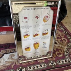 Stella Artois Man Cave Bar Mirror Framed 