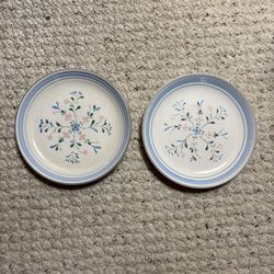 Two Stoneware Salad Plates