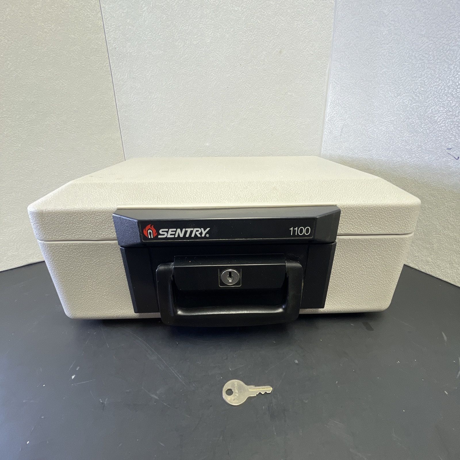 Sentry 1100 Portable Fire Safe Security Box Chest Lockbox With Handle And Key