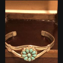 Turquoise & Silver Bracelet    40.00  Shipping Available 
