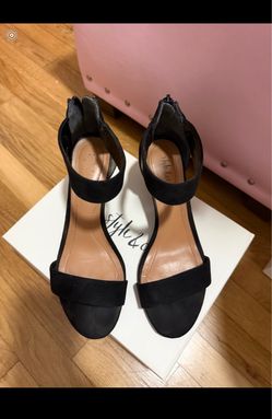 Heels Woman Size 7 Style & Co. Black Suede Color