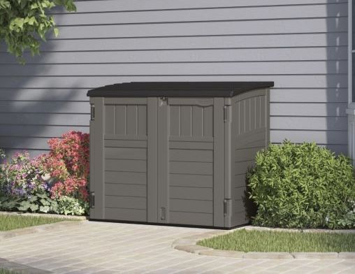 New in box Suncast 4 ft. x 2 ft. Resin Horizontal Pent Storage Shed