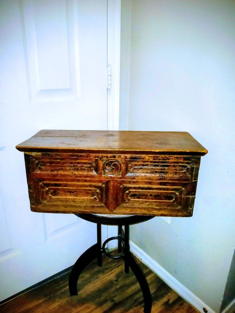 Antique Tibetan Or Style Hand Carved Tea Table 