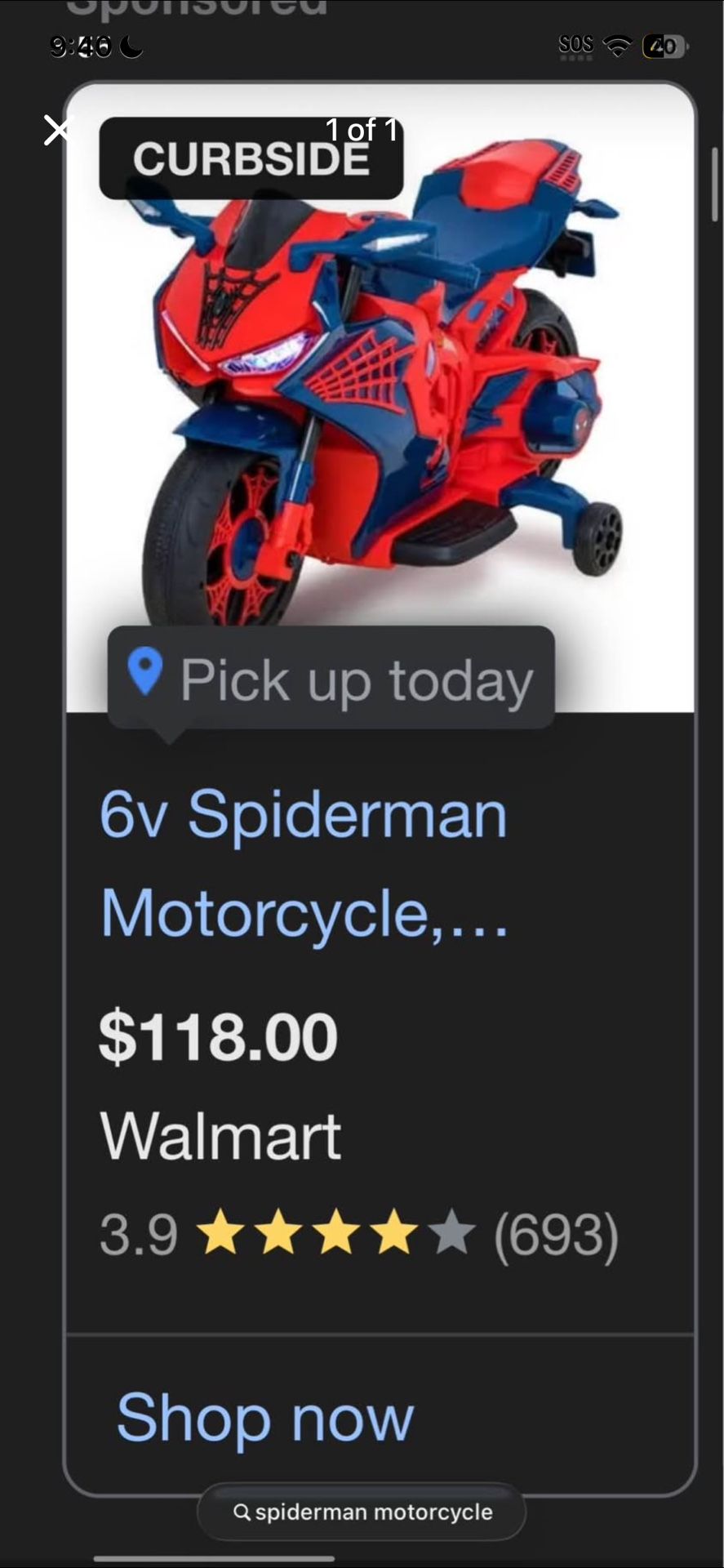 Spider-Man Motorcycle 