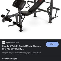Marcy Diamond Weight Bench  Un Opened 