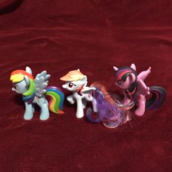 3 My little Ponies Sparkle and Rainbow Dashb