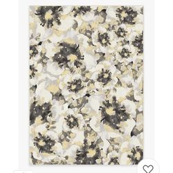 Ruggable 5x8 Rug – Yellow/Cream/Grey – Machine Washable – OBO 