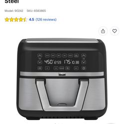 bella PRO - 9-qt. Digital Air Fryer with Dual Flex Basket - Stainless Steel