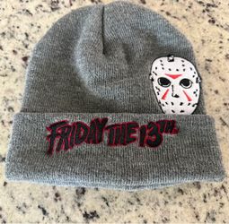 Friday The 13th Jason Voorhees Beanie Hat Gray One Size