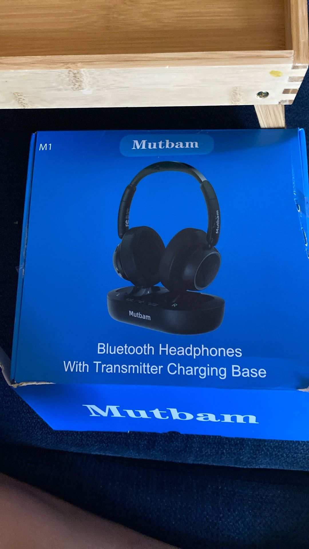 Mutbam M1 Bluetooth Headphones With Transmitter Charging Base
