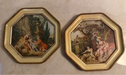 Vintage Sunshine Biscuits François Boucher Decorative Metal Serving Trays