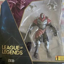 LEAGUE OF LEGENDS ZED, FIRST EDITION ACTION FIGURE 6.5" FOR 12+