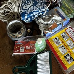 Box of Camping Supplies
