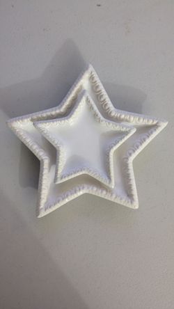 Ceramic Star Dishes Demdaco Glossy White Ceramic Star Nesting Dishes (Set of 2)
