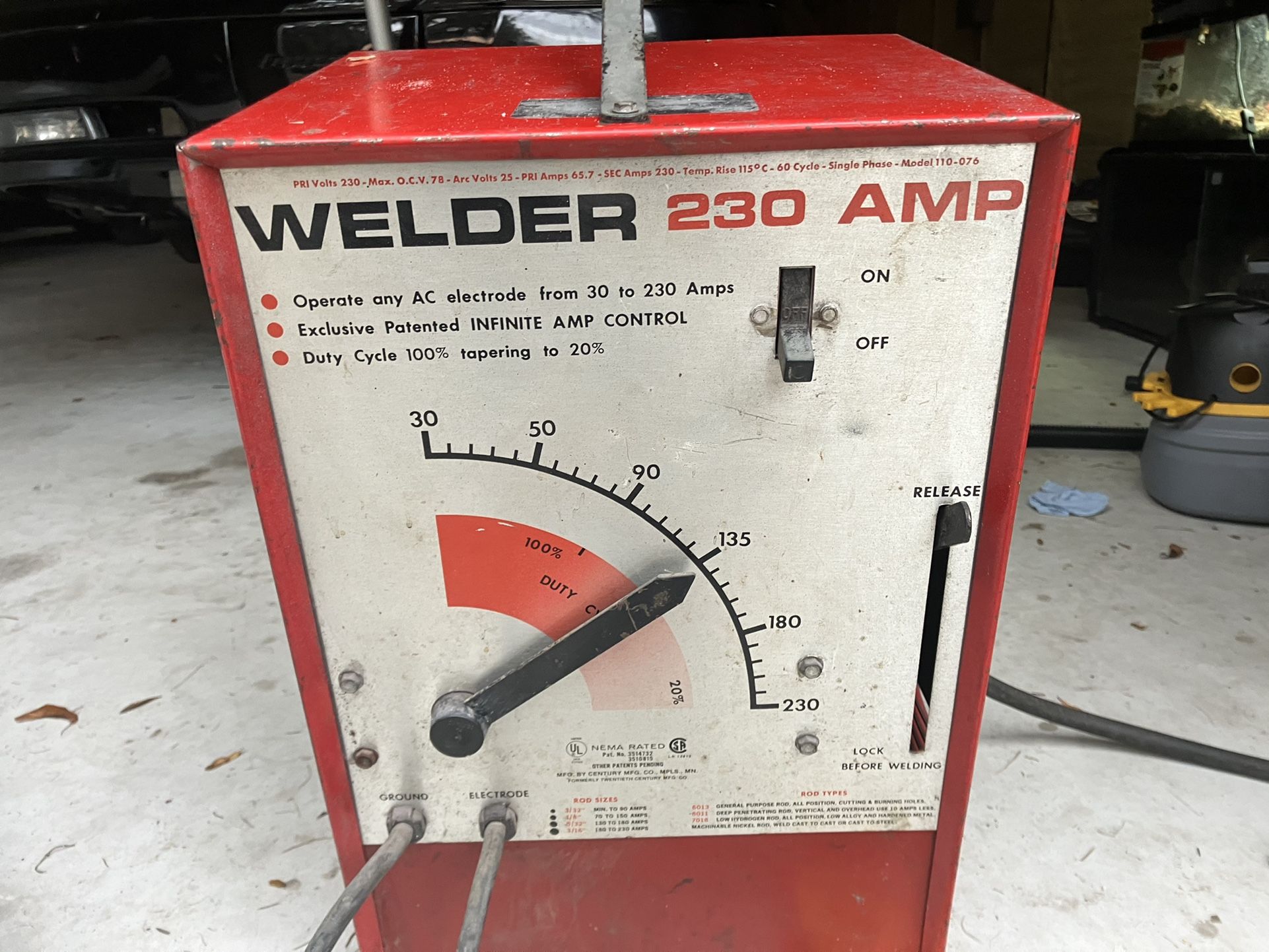 Century 230 Amp Stick Welder 