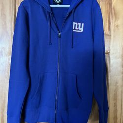 Brand New With Tags - NY Giants Zippered Sweatshirt With Hoodie