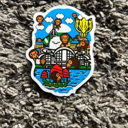 A Bathing Ape Baby Milo Cityscape Sticker