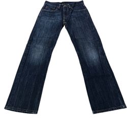 Levi’s 514 Jeans Men's 28 x 28 Slim Straight Blue Denim Dark Wash Jeans Pre Owned 