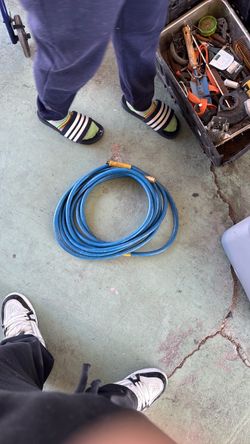 Blue Air Compressor Hose with Brass Fittings