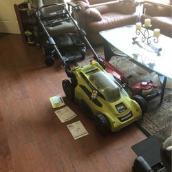 Works Great! 40 Volt Ryobi Lawn Mower Machine Only No Batteries