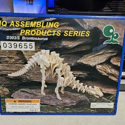 New IQ Assembling Products Series D39655 Brontosaurus 3D Wood Puzzle