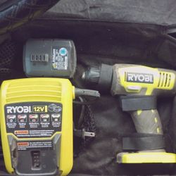 Ryobi 12V Cordless Drill w/Lithium Battery & Charger HJP001