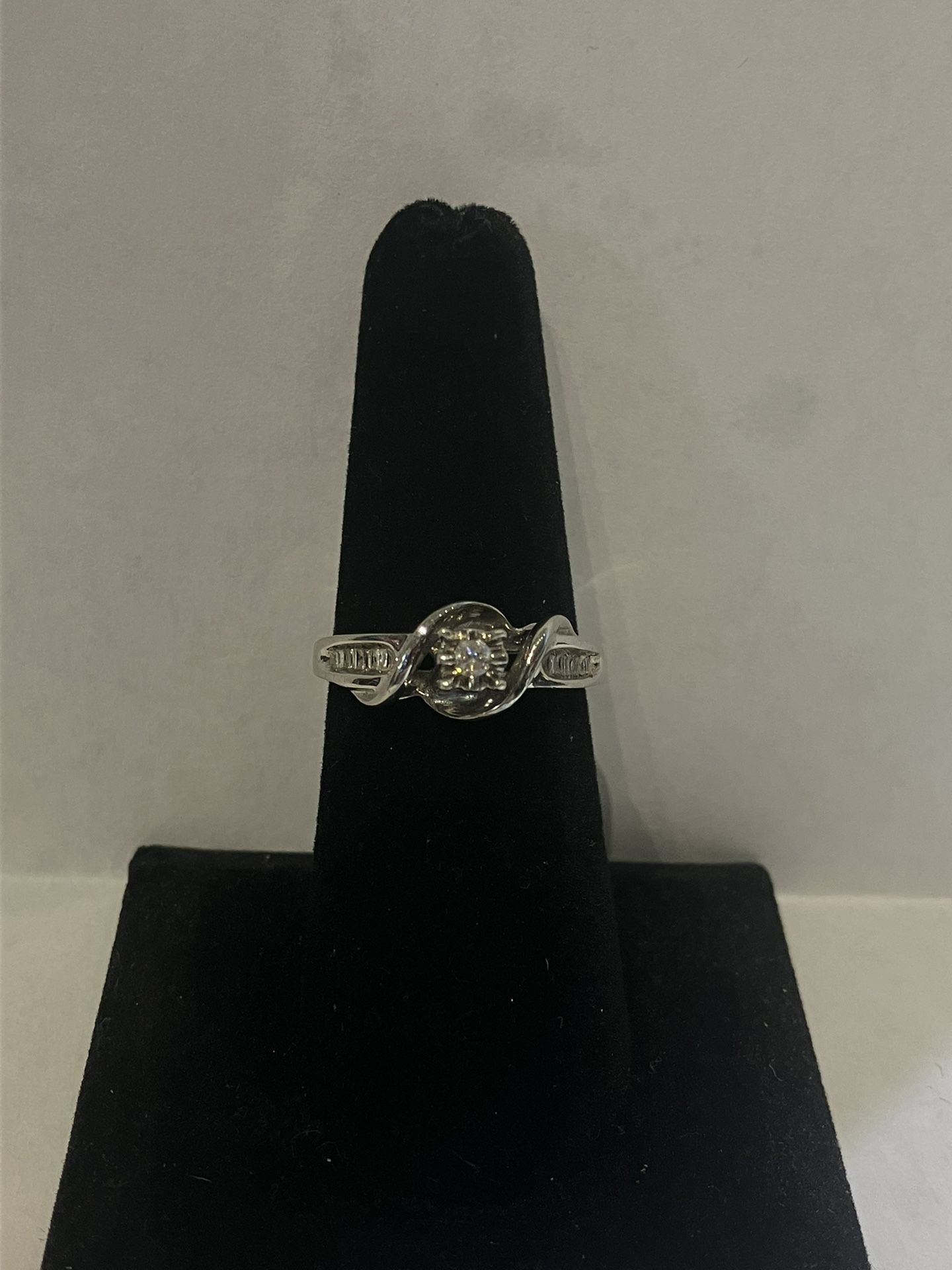 Silver Engagement Ring #104715-1 MJ