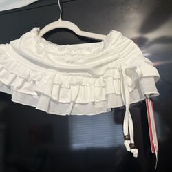 White Skirt With Lace 