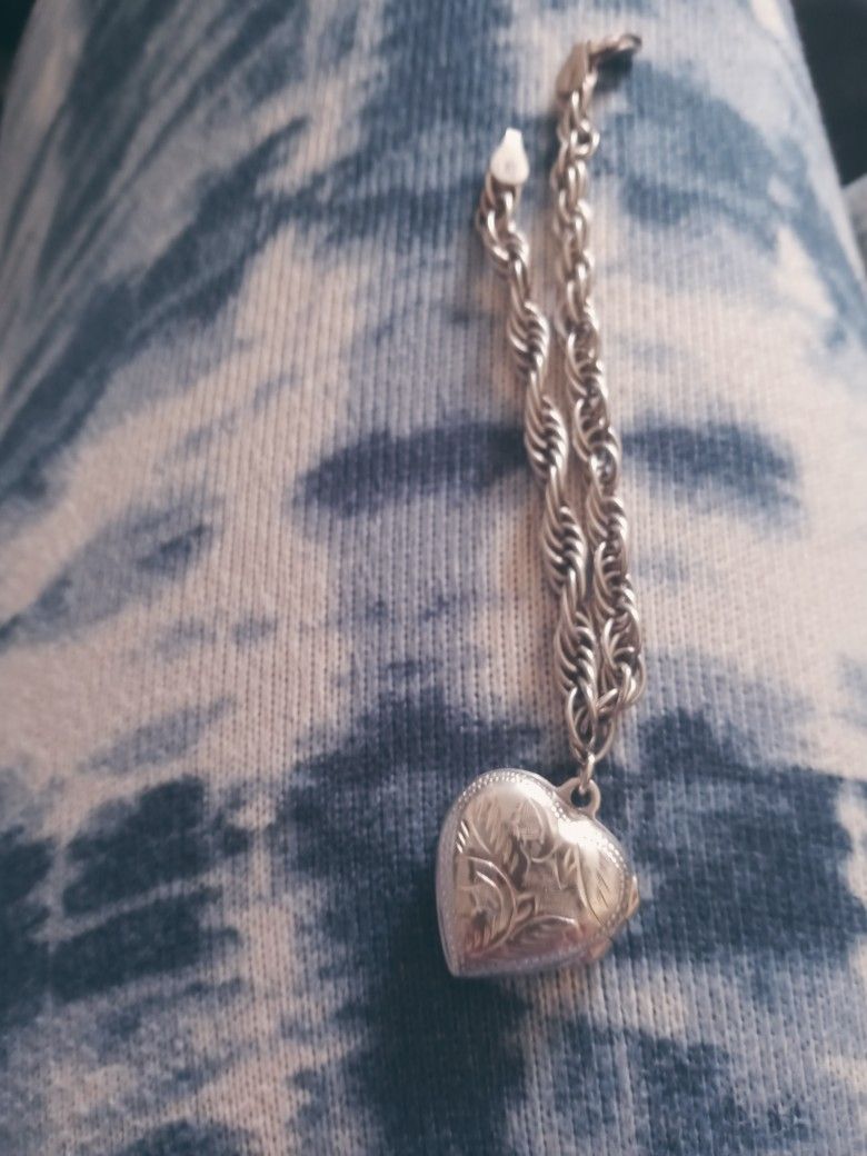 Silver Bracelet With Locket