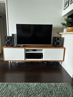 Custom IKEA Besta mid century modern TV/HIFI console stand
