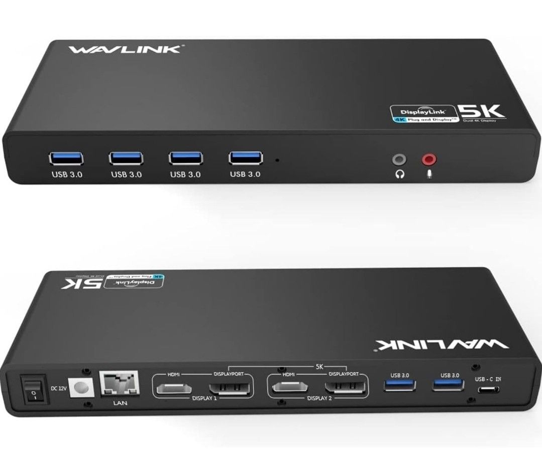 WAVLINK Pro Dual 4K@60Hz Universal Docking Station