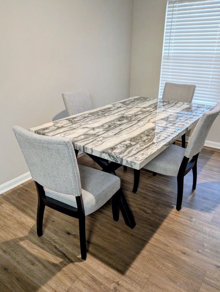 Marble Table Top Dining Set - Atlanta Same Day Delivery 