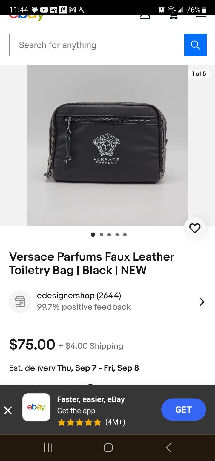 Versace Black Leather Bag
