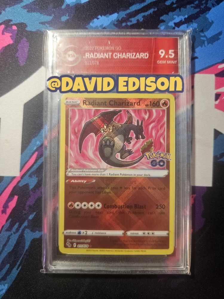 Radiant Charizard 2022 Pokemon Go TGA 9.5 #11/78 Holo Rare