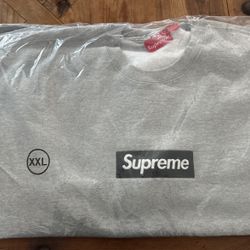 Supreme Box Logo Crewneck FW 22 - Heather Grey