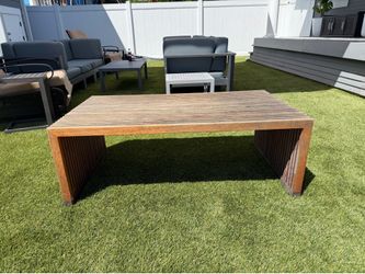 Slatted Teak Outdoor Table