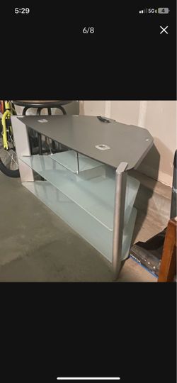 TV Stand (Metal and Glass entertainment center)
