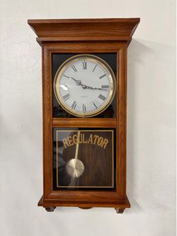 Vintage Quartz Regulator Wall Clock